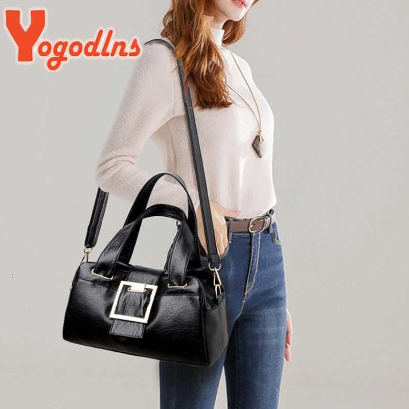 Yogodlns Winter Handbag Women PU Leather Handle Bag Designer Shoulder Bags s Crossbody Bags Elegant Messenger Pouch Z250911