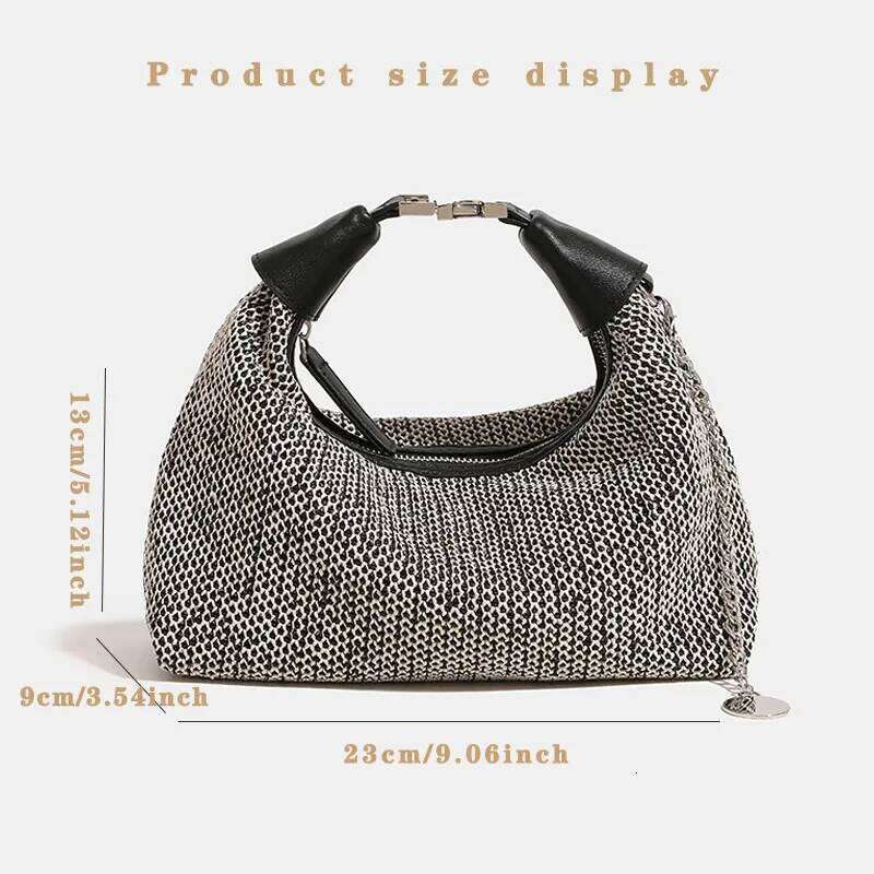 New Handbag For Women Dumpling Pouch Straw Crossbody Shoulder Summer Beach Woven Bag