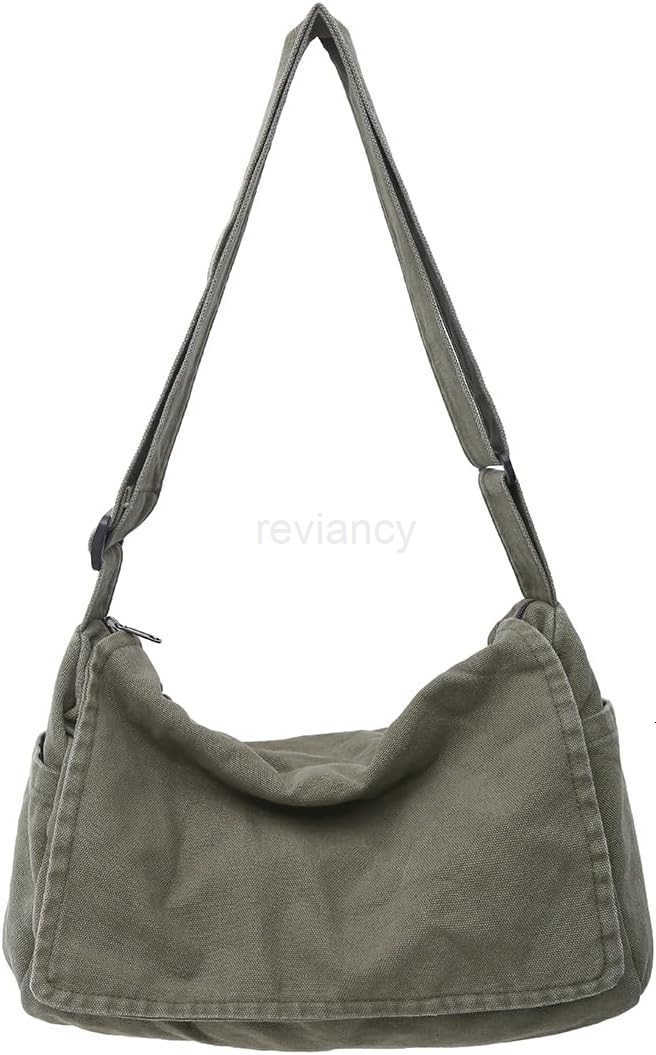 Messenger Bag for Women Men Satchel Bag Canvas Crossbody Shoulder Bag Casual Sling BagW250911
