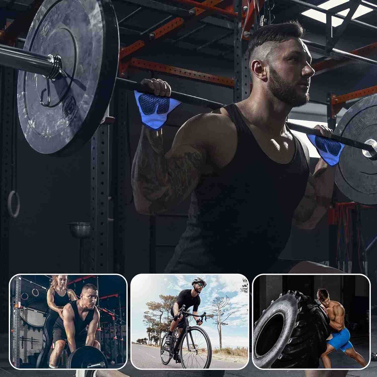 Workout Gloves for Men WomenWeight Lifting Gloves with Breathable Gel Padded Excellent Grip for Gym ExerciseCyclingWeightliftingFitness TrainingPullW2