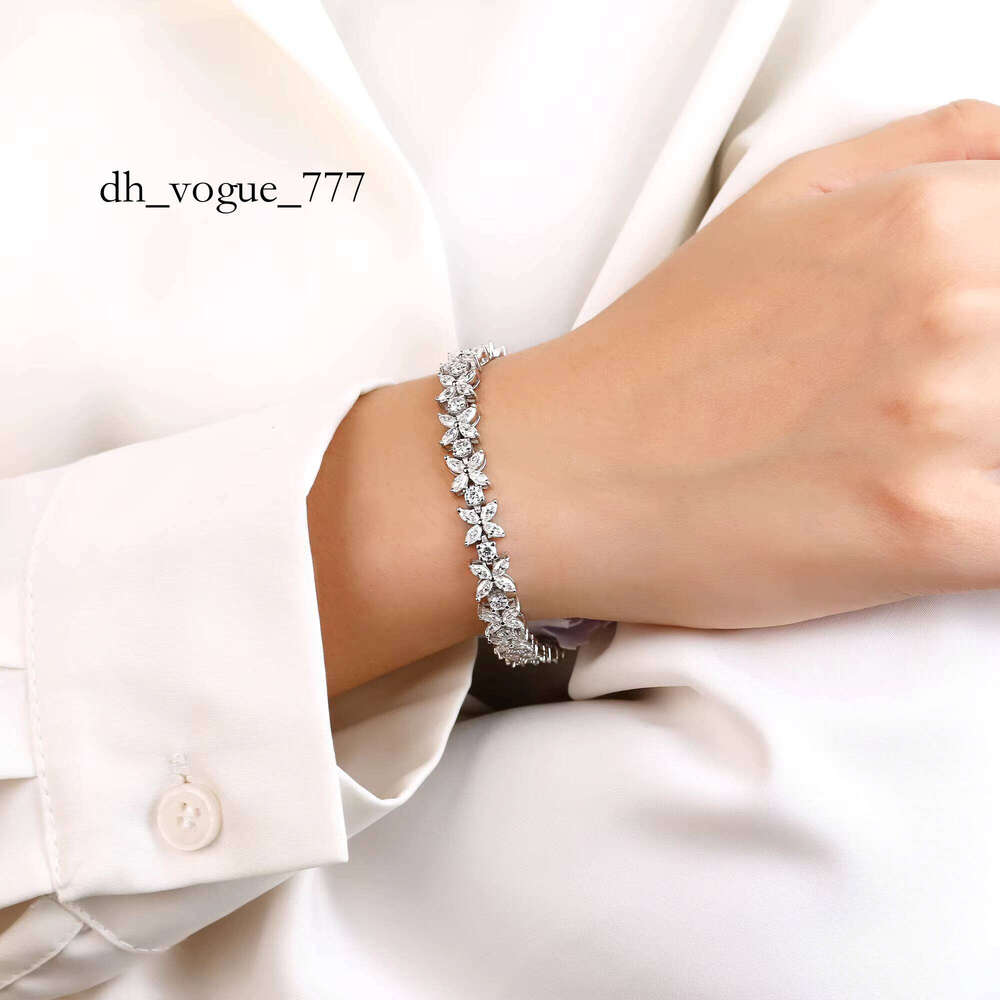 Ladies Fine Jewelry Dia Vvs Moissanite Bracelet Sier Bracelets Women