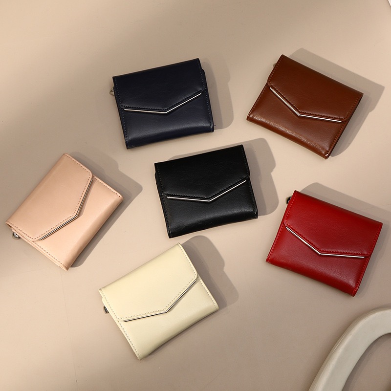 Women short Wallet made From Genuine Leather Sold with box Packaging