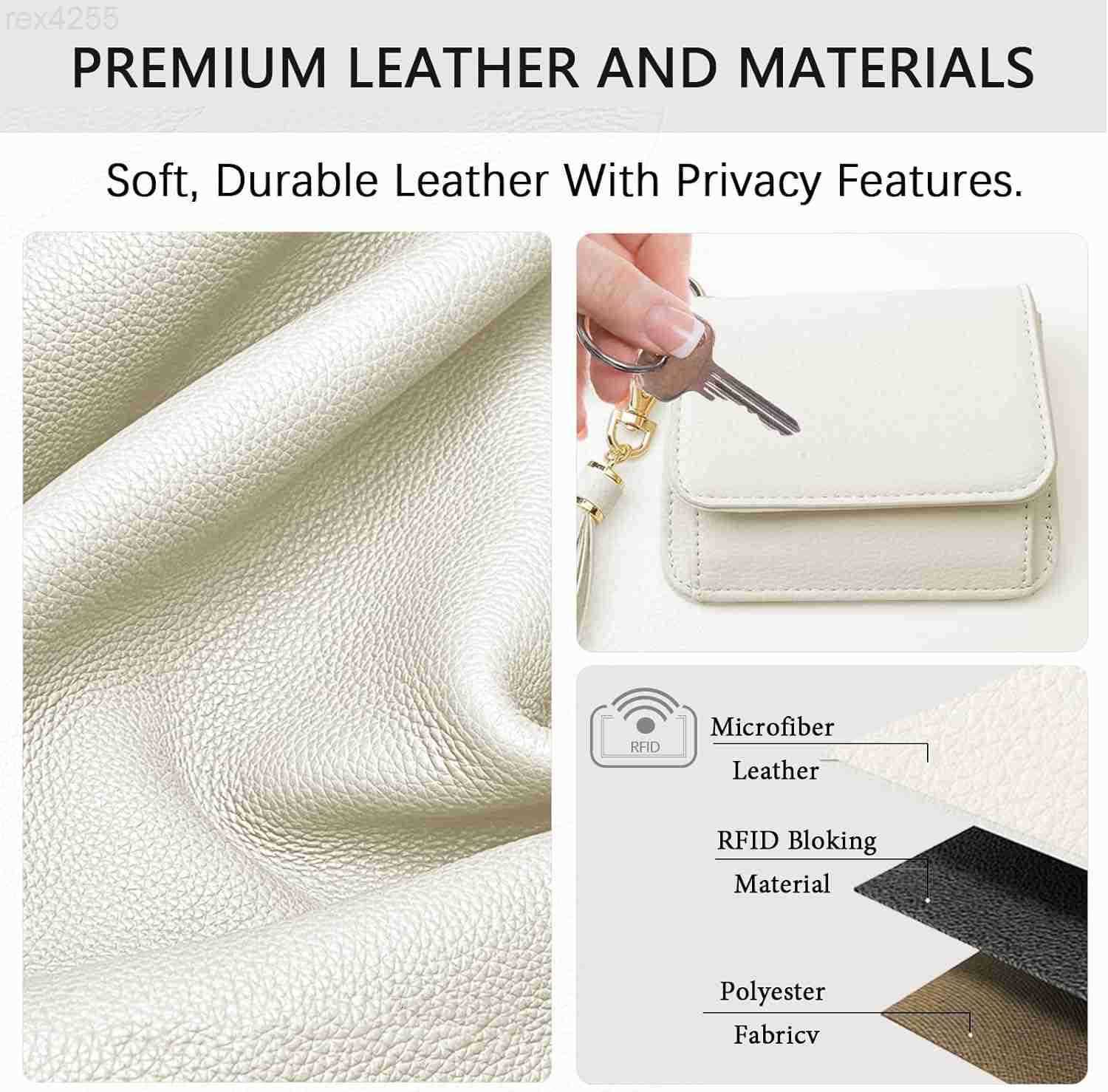 Wallet RFID Wristlet Wallets for WomenSmall Wallets Woman Key Chain Wallet with Coin Pocket and Id WindowW250911
