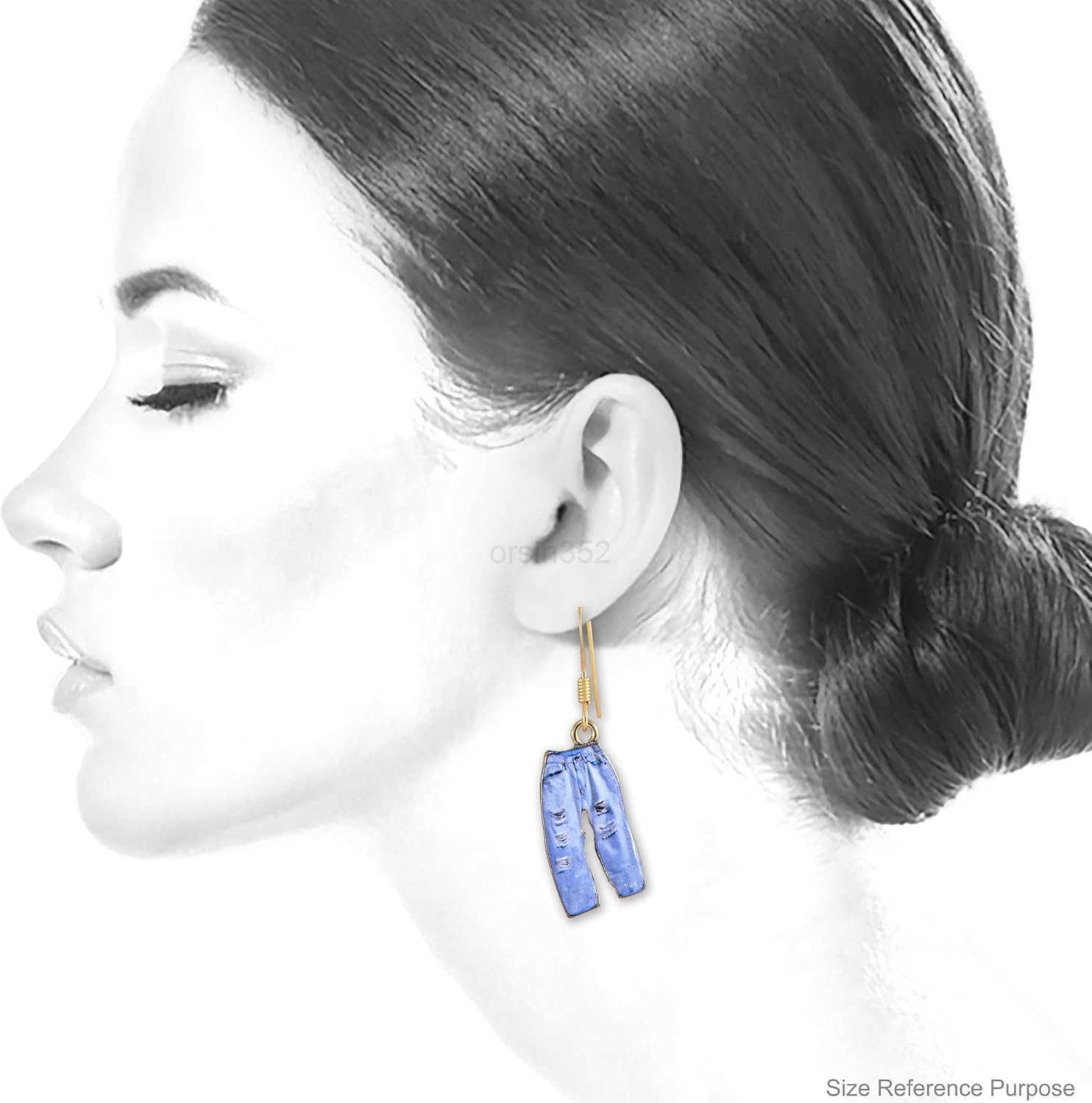 Whimsical Charm Dangle Earrings Blue ButterflyW250911