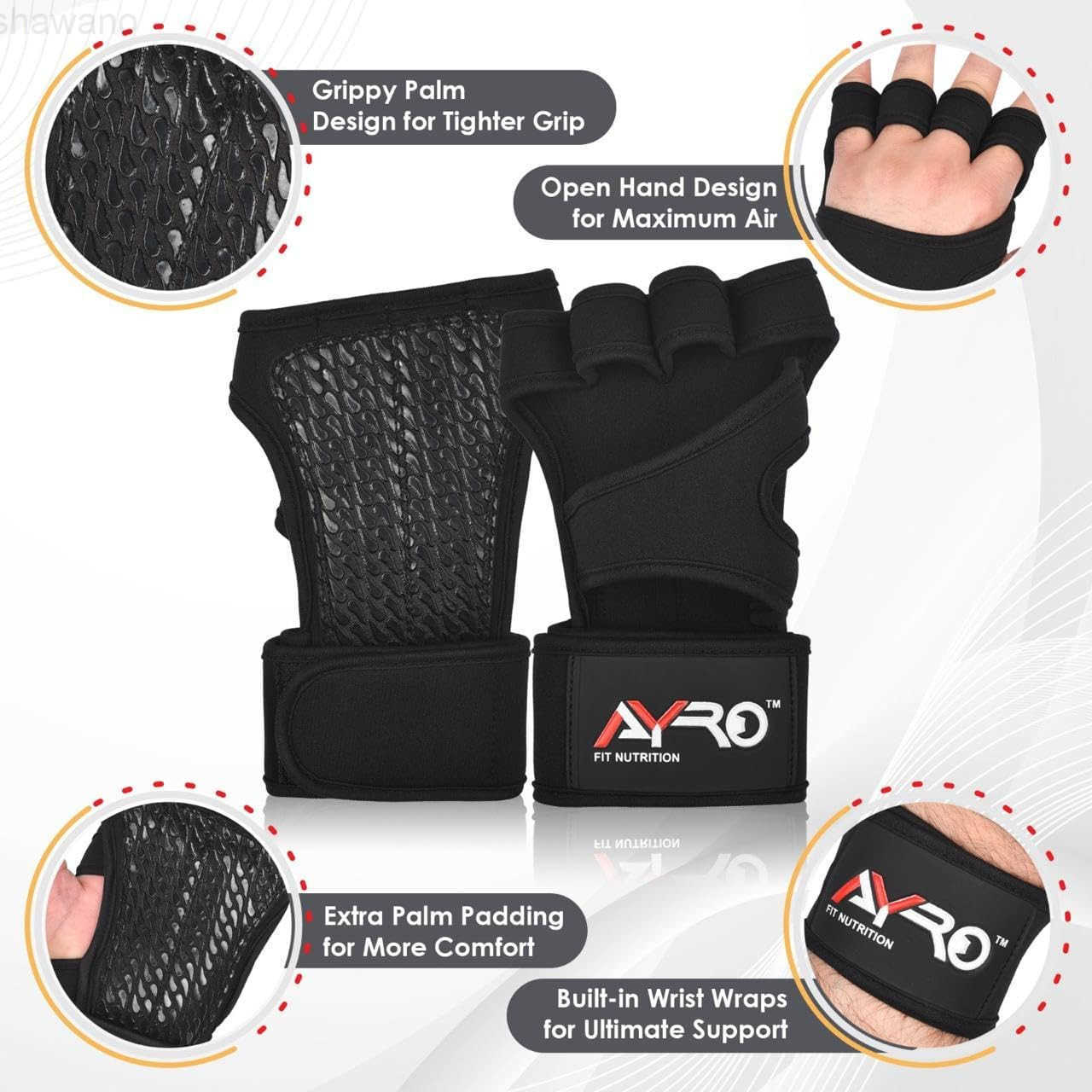 Workout Gloves for Men Women Ventilated Weight Lifting Gloves with Wrist Support Gym Gloves for Men Breathable Palm Padding NonSlip Grip Ideal for Gym