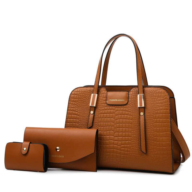 Handbags 2023 New Multi Piece Set Emed Single Shoulder Diagonal Cross Carrying Mother Women's Bag