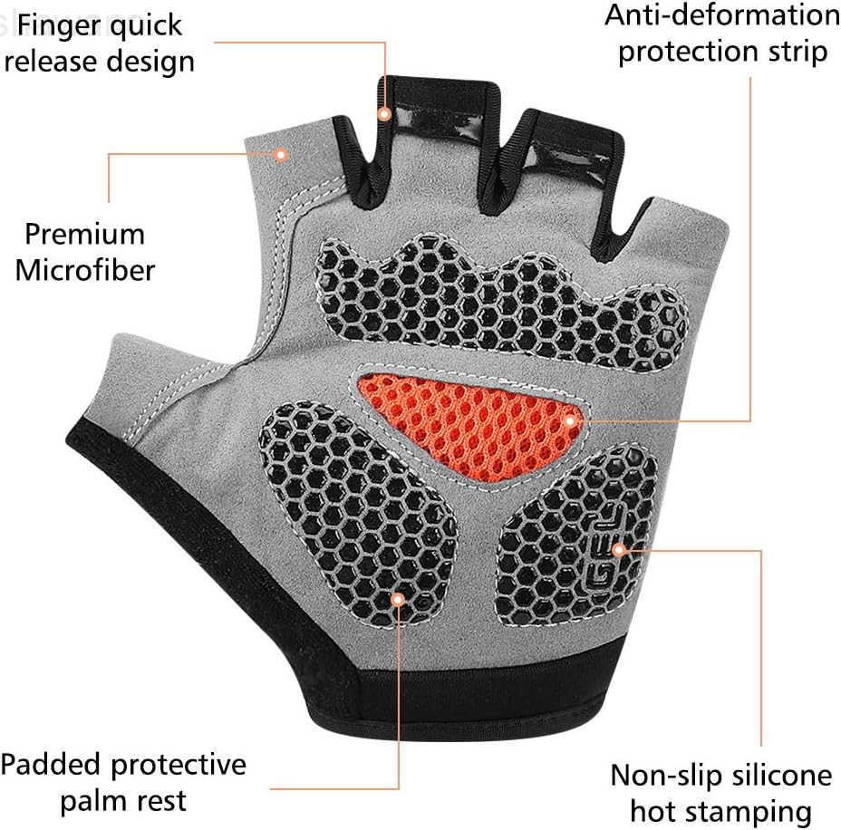 Cycling Gloves for Men Women Bike Gloves Half Finger Road Bike MTB Gloves AntiSlip ShockAbsorbing Glove for Fitness Cycling Outdoor SportsW250911