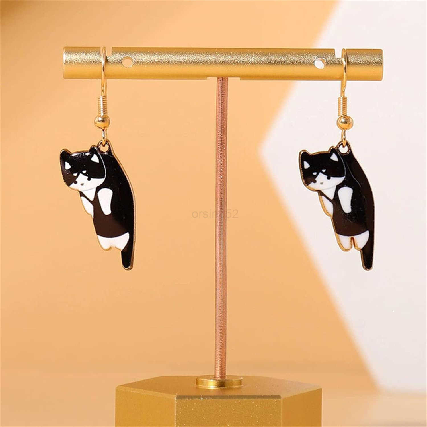 6 Pairs Cute Cat Earrings for Women Funny Cartoon Kitten Dangle Earrings Kawaii Animals Cat Earrings Lover Birthday GiftsW250911