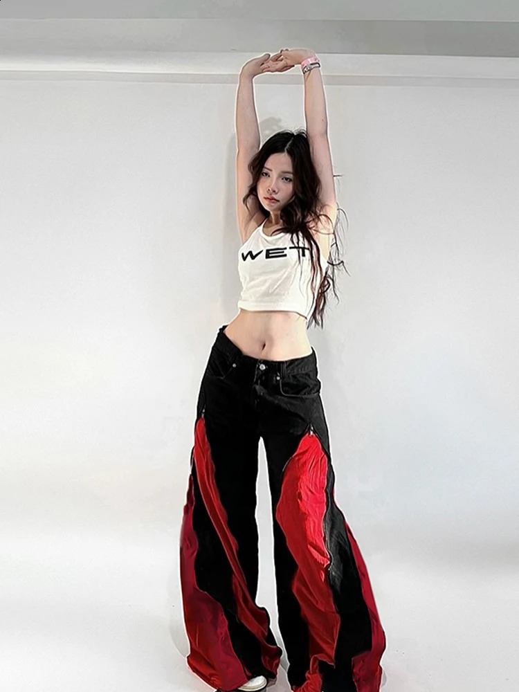 Winter Womens Denim Pants Y2K Baggy Jeans Harajuku Cowboy Patchwork Japanese Grunge ner Men Wide Fit Stacked 250911