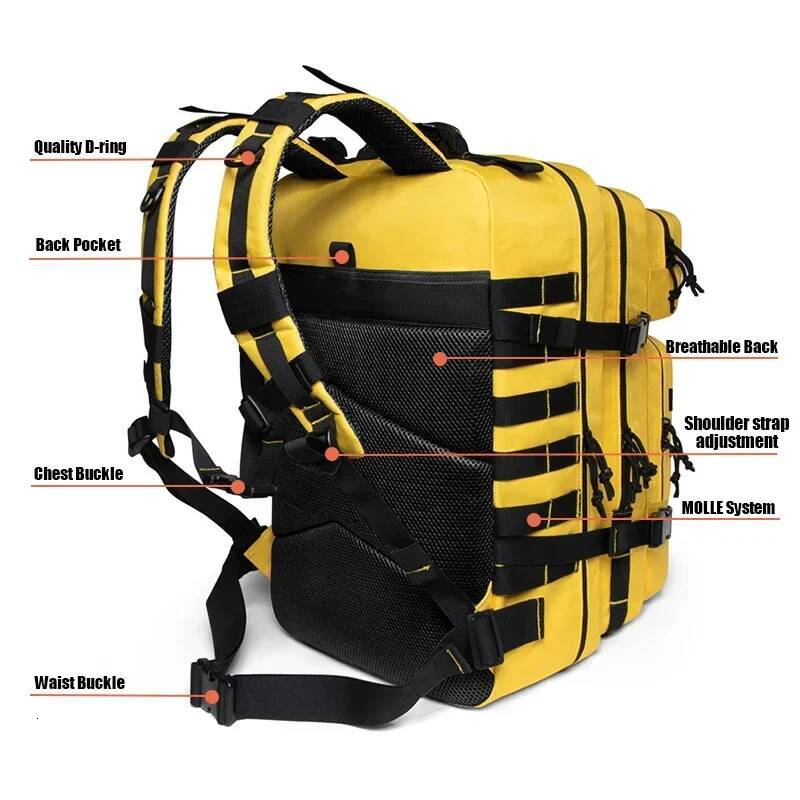 45L Tactical Backpacks GYM Fiess Style for men/women Outdoor Training Molle Survival Bag Hiking Trekking Rucksack high-quality