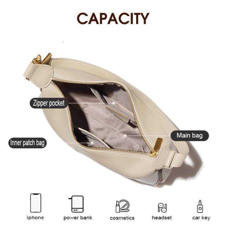 Women's 2025 New Spring Casual Dumpling Bag Girls Large Capacity Commuter Handbag Ladies Fashion Single Shoulder Armpit Bags 250805 250805