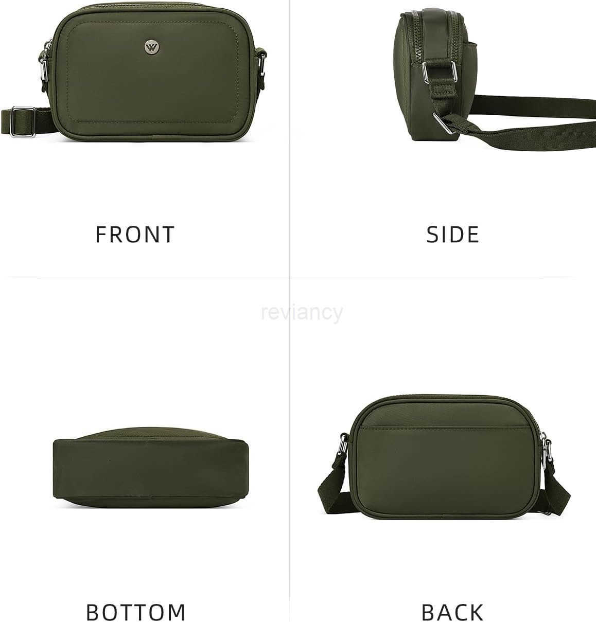 Small Crossbody Bags for Women Nylon with Adjustable Strap Zipper Crossbody Purse 1L Shoulder Bag for TravelW250911