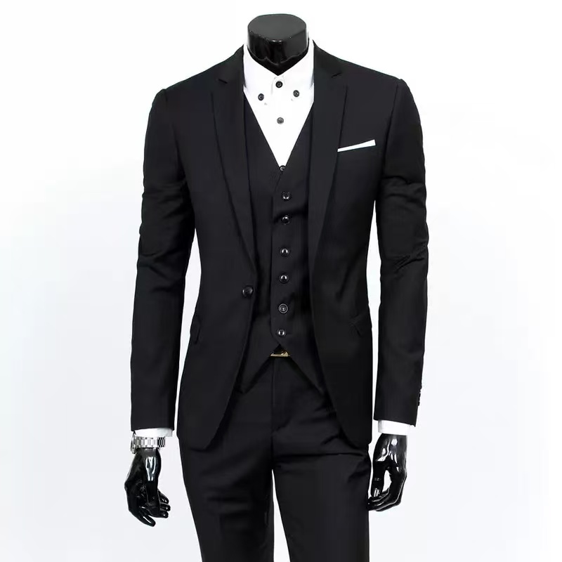 T1726 Men's Casual Suit Business Solid Color Suit