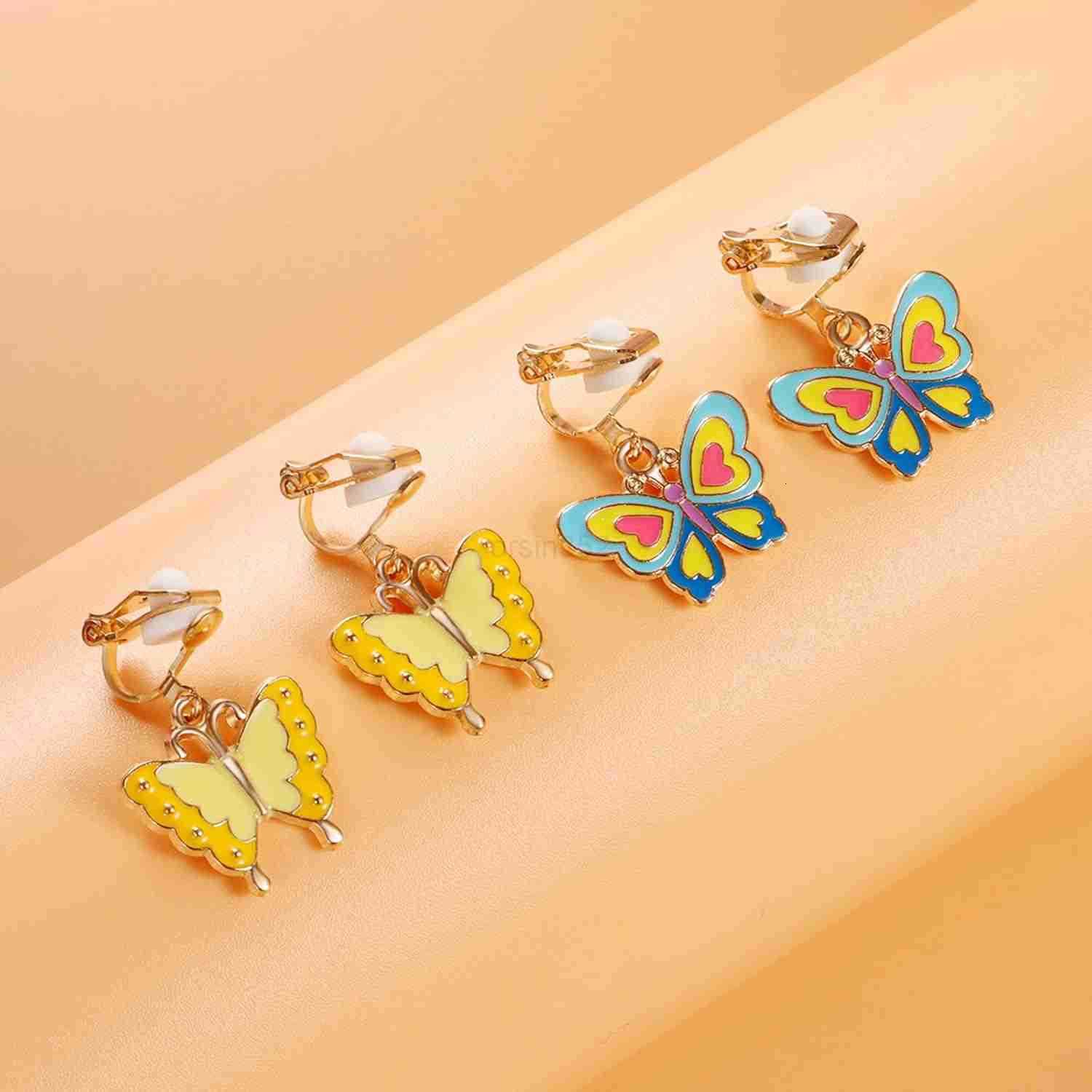 20 Pairs Kids Clipon Earrings Cute Animal Designs NonPierced for GirlsW250911