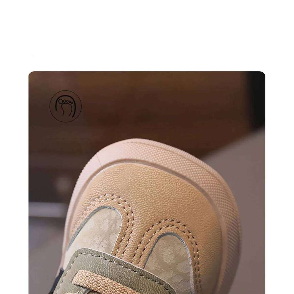 PU Leather Children Designers Kid's Ergonomics Soft-soled Girl's Sneakers Anti-slippery Sport Toddler Shoes