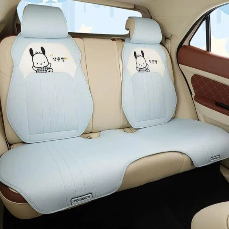 Linen Cooling Car Seat Cushions cartoon Universal Breathable Non-slip Seat Cover Protector Pad Mat Interior Accessories 250910