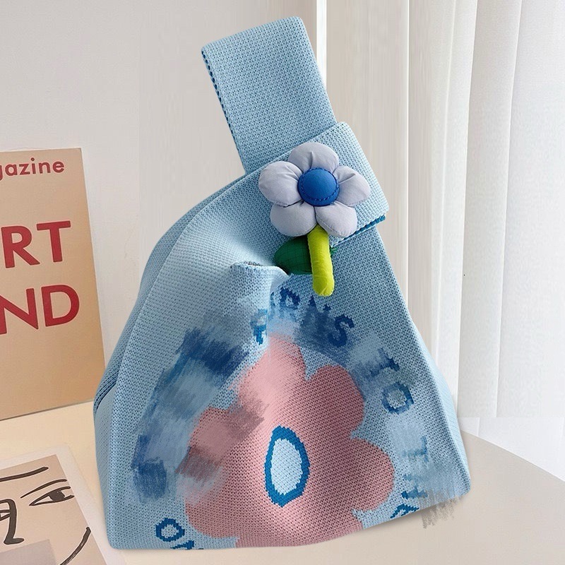 2025 autumn new niche design casual cute style trendy knitted bag fashion simple versatile style women's handbag designer bag