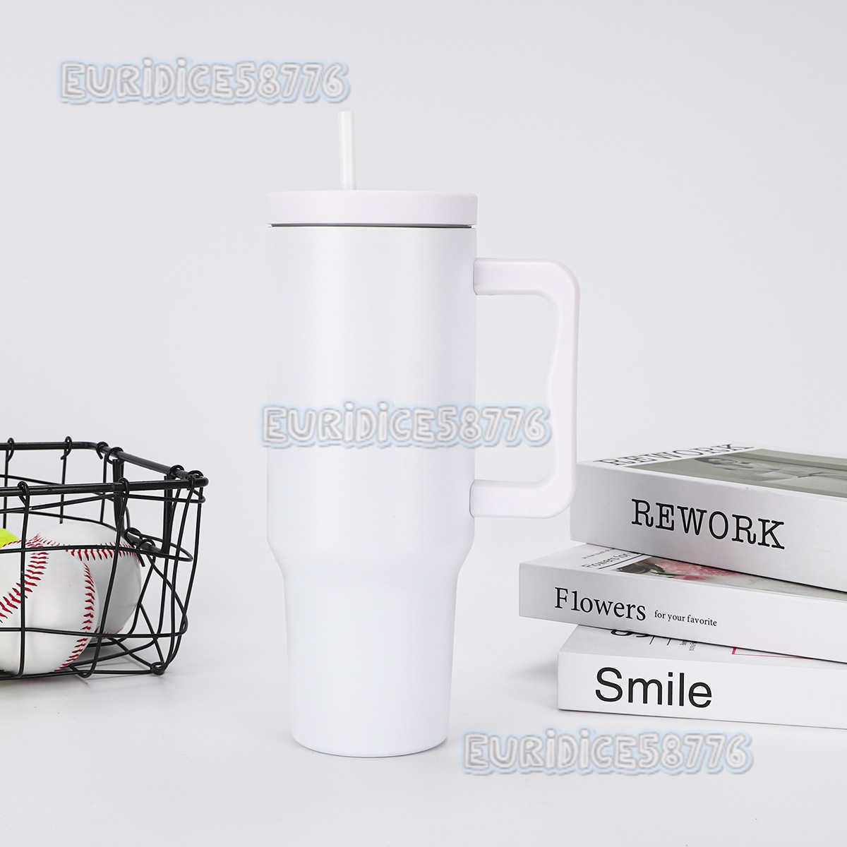 40oz Third Generation Straw Car Cup 304 Stainless Steel Insulated Cup Large Capacity Handle Ice Cup Car Mount H250911