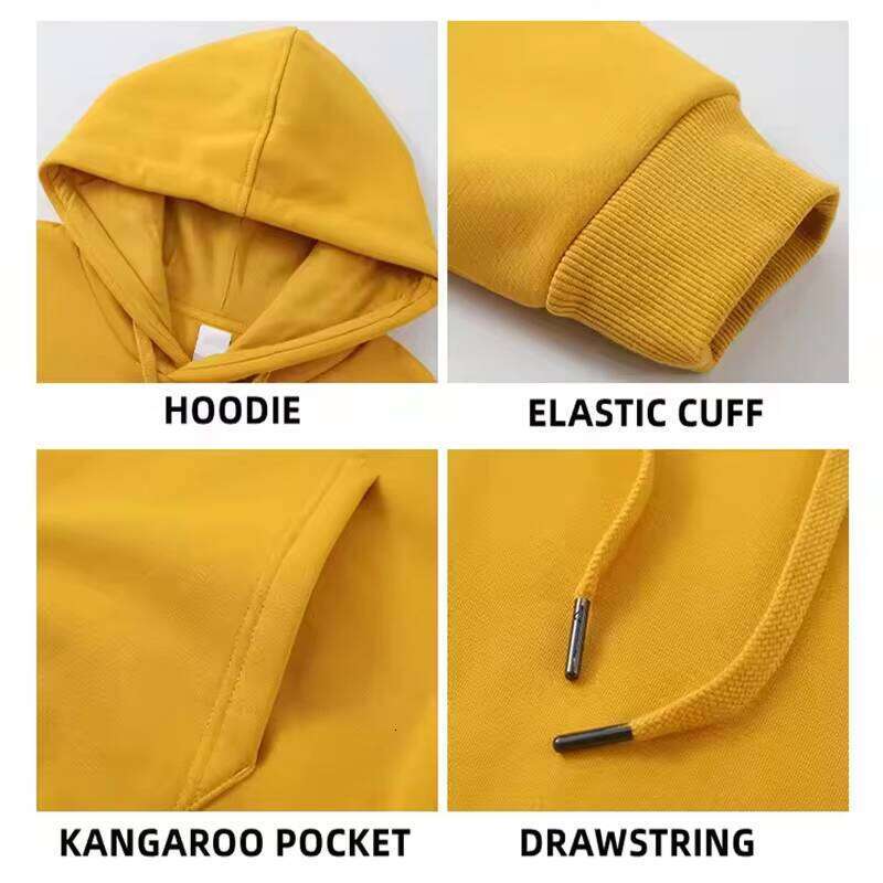 High Quality 350 Gsm Wool Blank Cotton Oversized Drop Shoulder Men's Hoodie