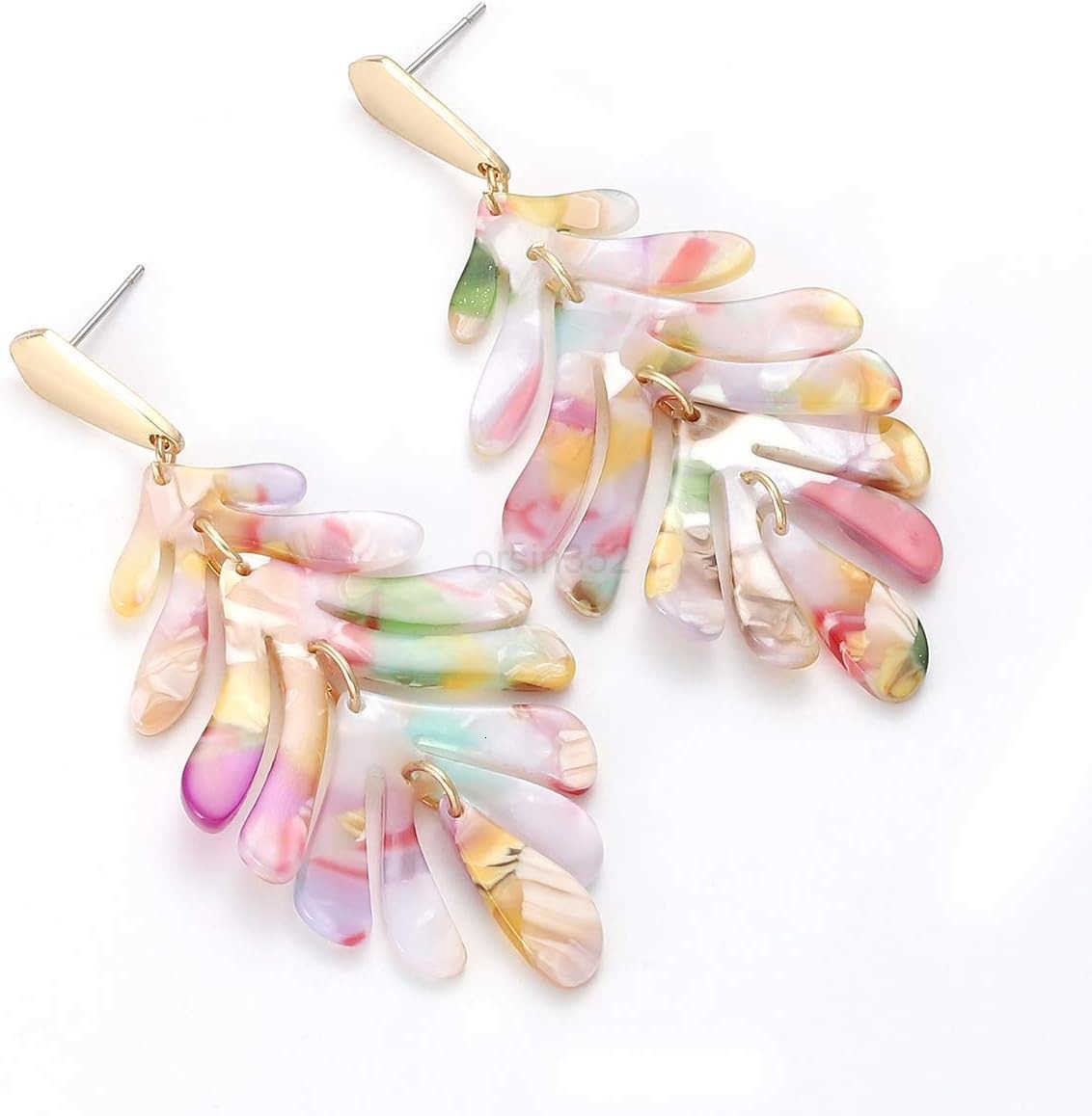 Pendant necklace Earrings Long Statement Leaf Charm Necklace Tortoise Resin Palm Leaf Earrings Fashion Necklaces Earrings for WomenW250911