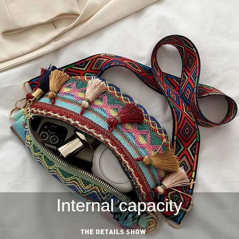 Ethnic Print Womens Chest Bag 2025 Summer Crossbody Waist Pack Boho Shoulder Purse Fashion Belt Bag Z250911