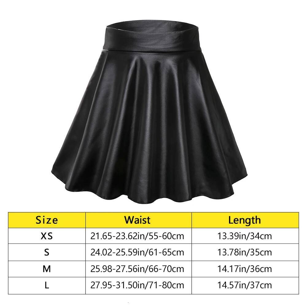 Women Faux Leather Skirts Elastic Mini High Waist Short Skirt Multipurpose For Skater Work Nightclub dongdumaoyi
