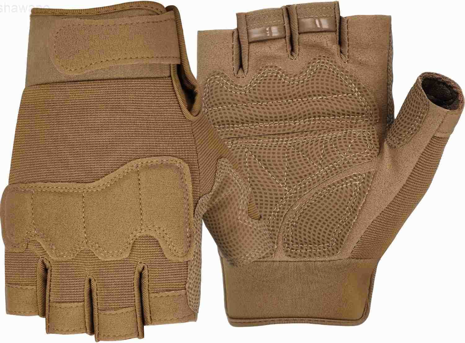 Fingerless Gloves for Airsoft Shooting Half Finger Hunting Hiking Cycling Driving Motorcycle Climbing Work Gloves M210603W250911