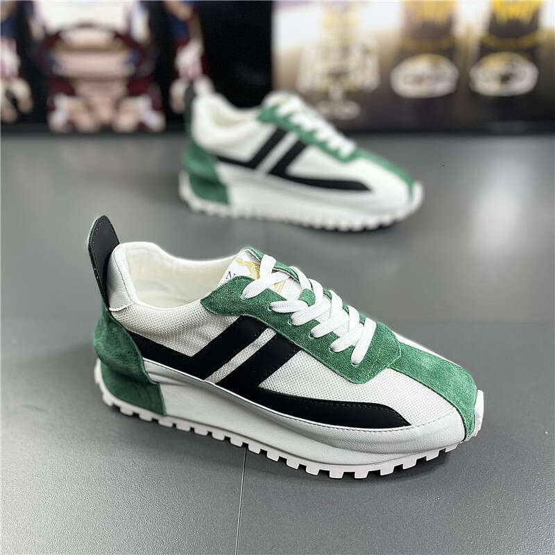 Men's Breathable Sports Casual Thick Sole Height Increasing Forrest Gump Trendy Fashion Versatile Mesh Color Block Shoes for Men