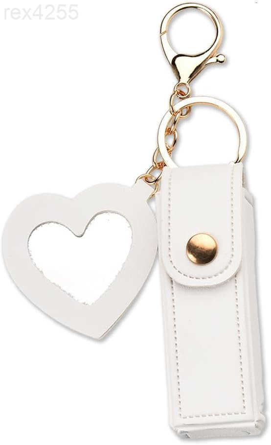 Lip Oil Lipstick Case with Mirror Lip Oil Lipstick Holder Key Chain for Car Keys Keychains Lipstick Organizer CaseW250911