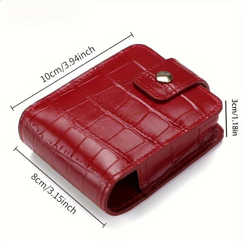 Simple pattern red envelope storage small portable makeup bag lipstick bag with mirror 250910