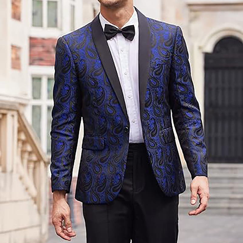H867Men's spring and autumn youth double-breasted suit jacket
