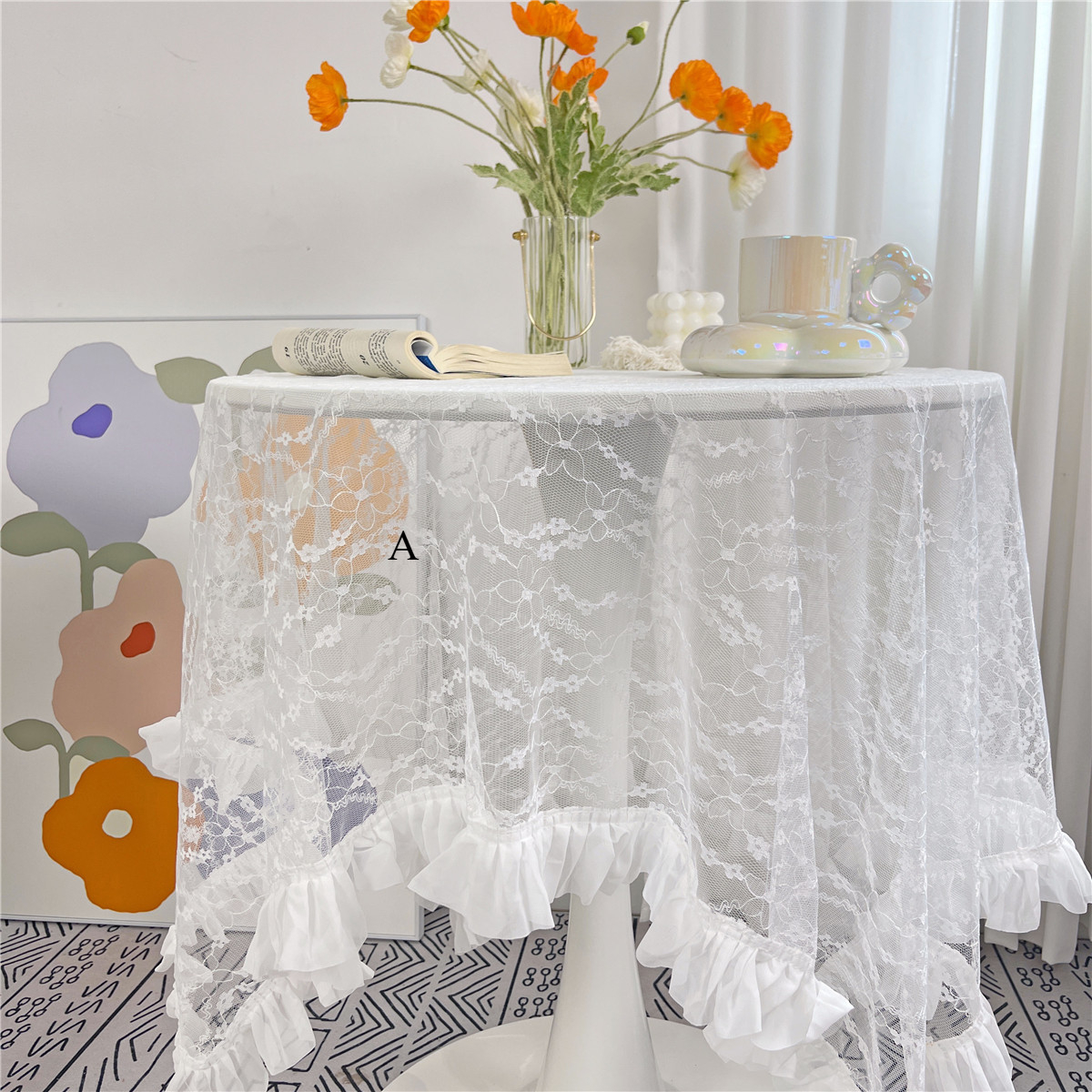 2025 Pastoral Dessert Table Mat Decorative Lace Tablecloth Accessories A01