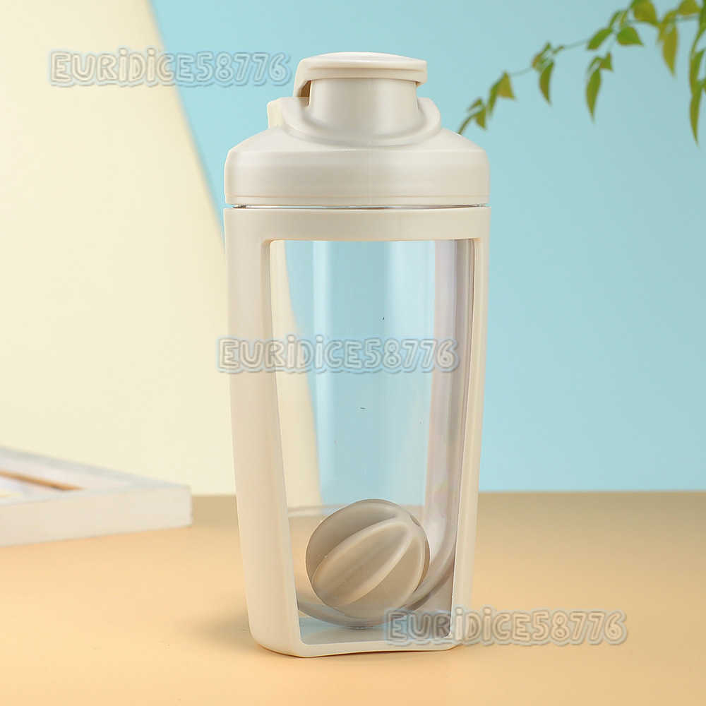Creative Portable Doublelayer Shaker Cup Outdoor Large Capacity Fitness Sports Portable Protein Powder Mixing Plastic Water Bottle H250911