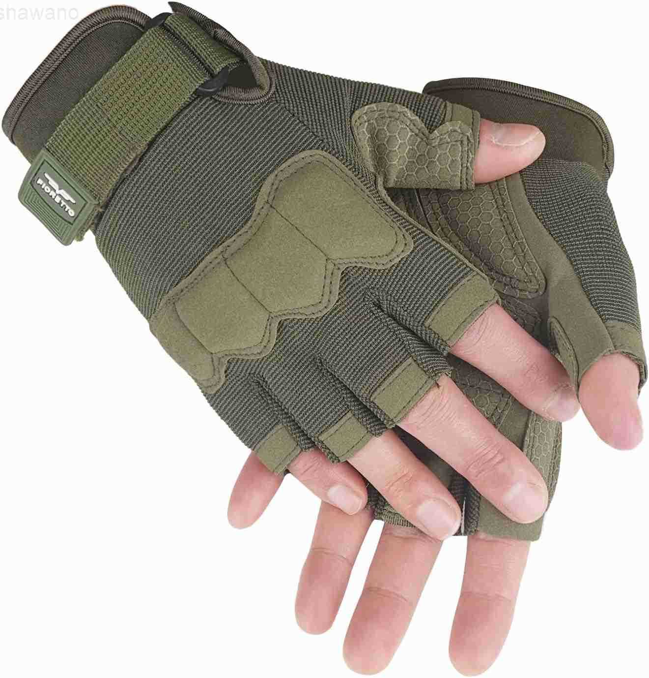 Fingerless Gloves Half Finger Gloves for Driving Cycling Shooting Hunting Motorcycle Climbing Outdoor Work 215801W250911