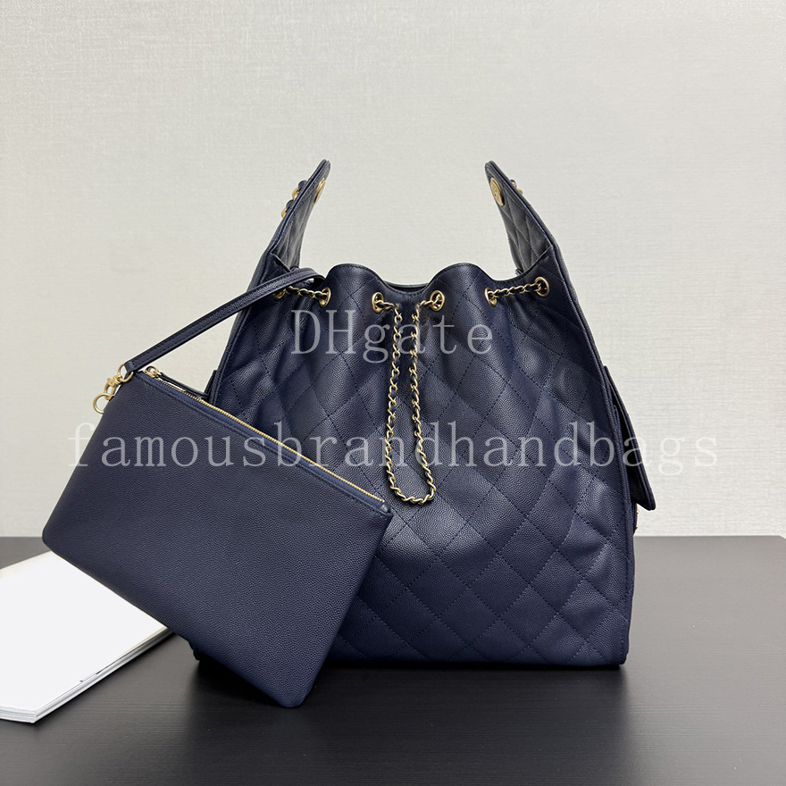 2025 Medium Hobo Bag Calfskin Leather Chain Bag Luxury Shoulder Handbag (40CM) With Box C304