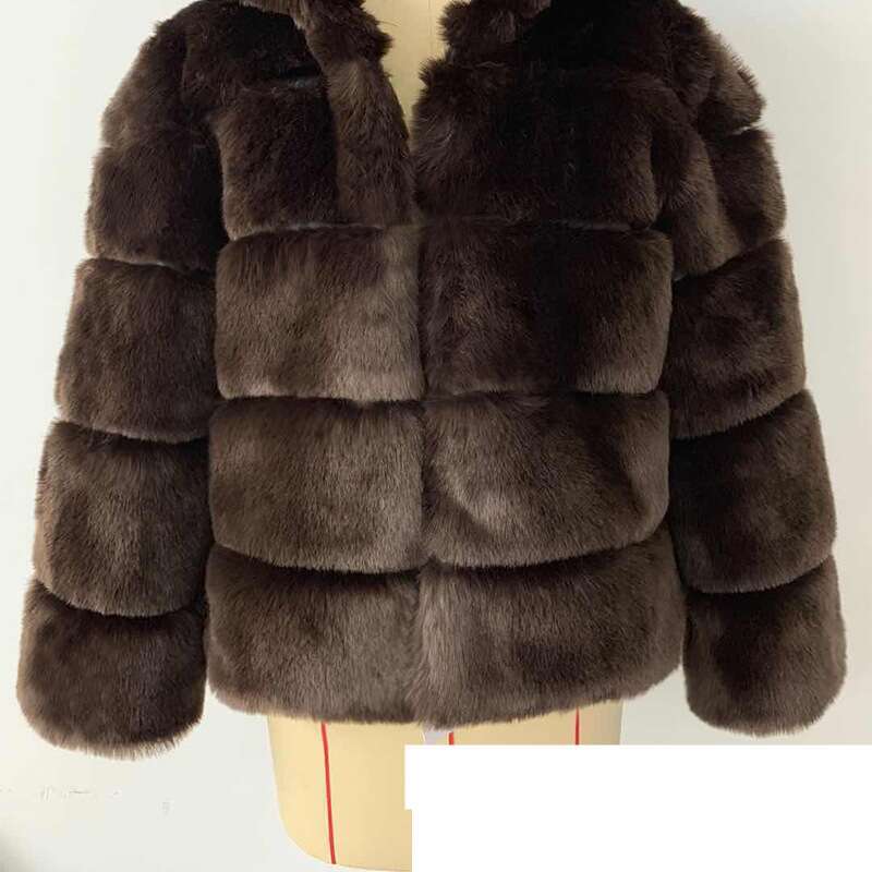 Women's Fashion Fox Imitation Women's Korean Version Warm Slim-Fit Fur Coat