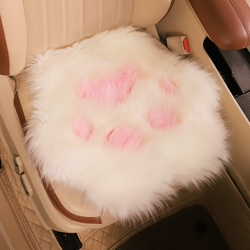 Car Cat Claw Cushion Autumn and Winter High-end Plush Car Seat Cushion Cartoon Cute Car Comfortable Warm Seat Cover 250910