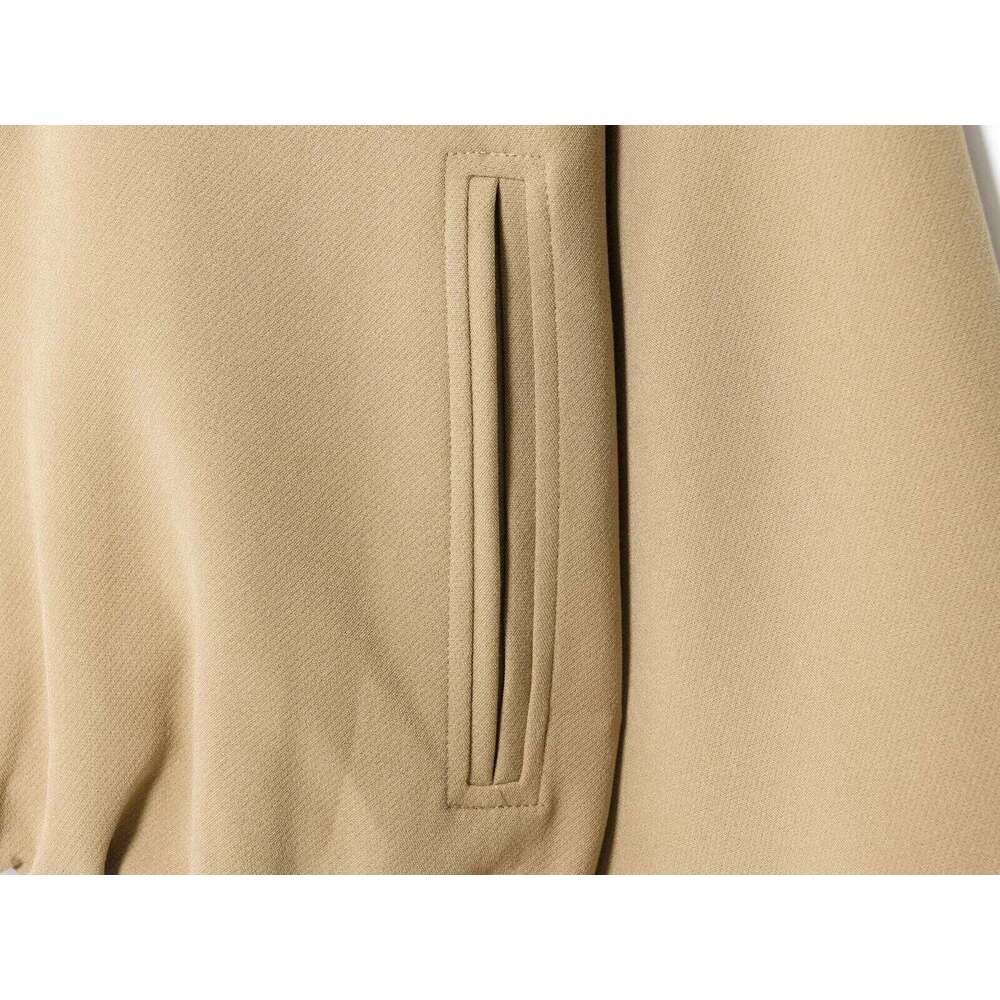 Bsk&Traf2025 Autumn New Women's Casual Fashion Simple Temperament Loose Lapel Long Sleeve Zipper Puff Jacket