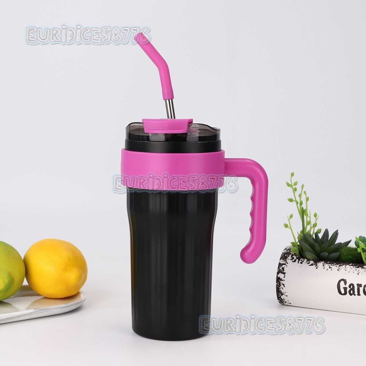 American Food Grade Stainless Steel Insulated Cup High Appearance Handle Coffee Cup Outdoor Doublelayer Ice Cup Car Cup H250911