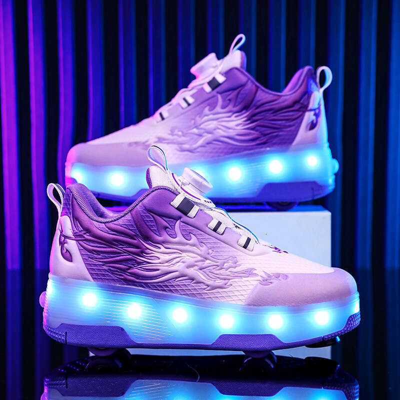 New Style Roller Free shipping new Small Four-Wheel Sports Skates Boys' Light-Up Shoes Flying