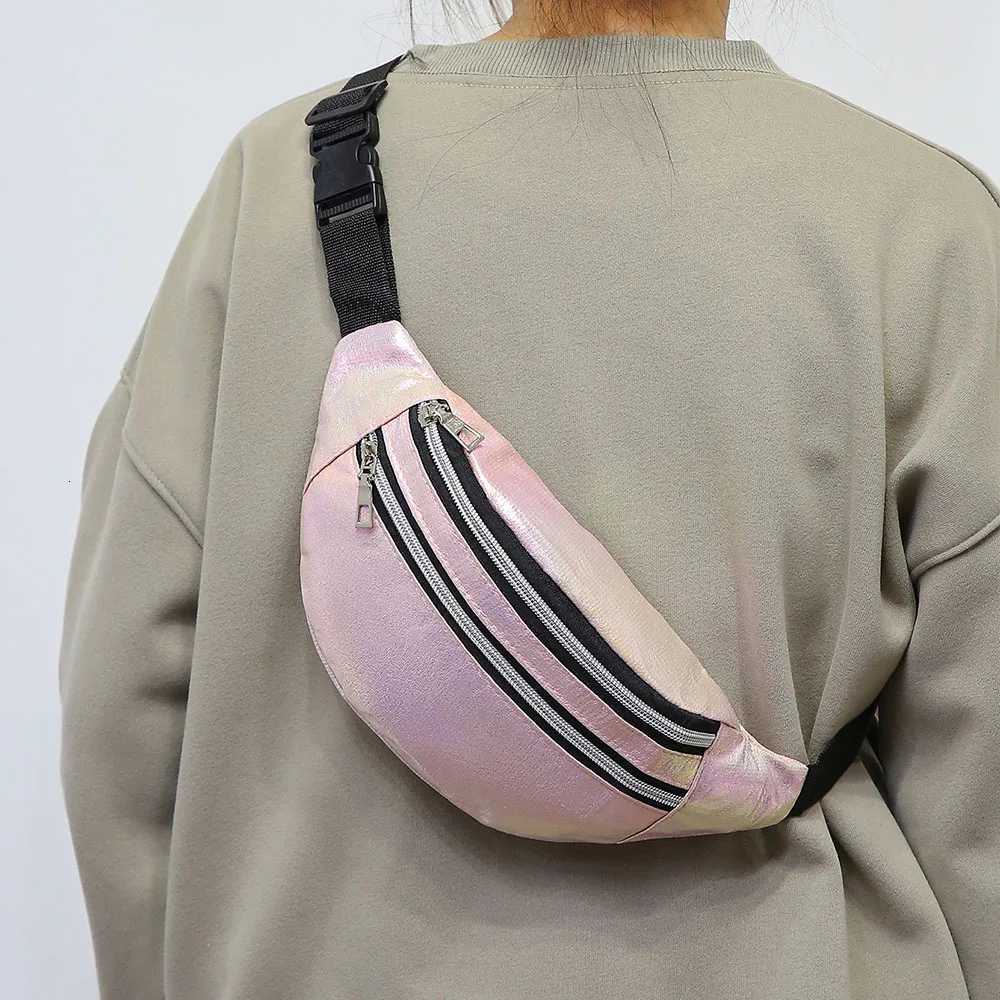 Holographic Fanny Pack womens waist bags mens outdoor sports chest bag colorful laser crossbody mobile phone bags Z250911