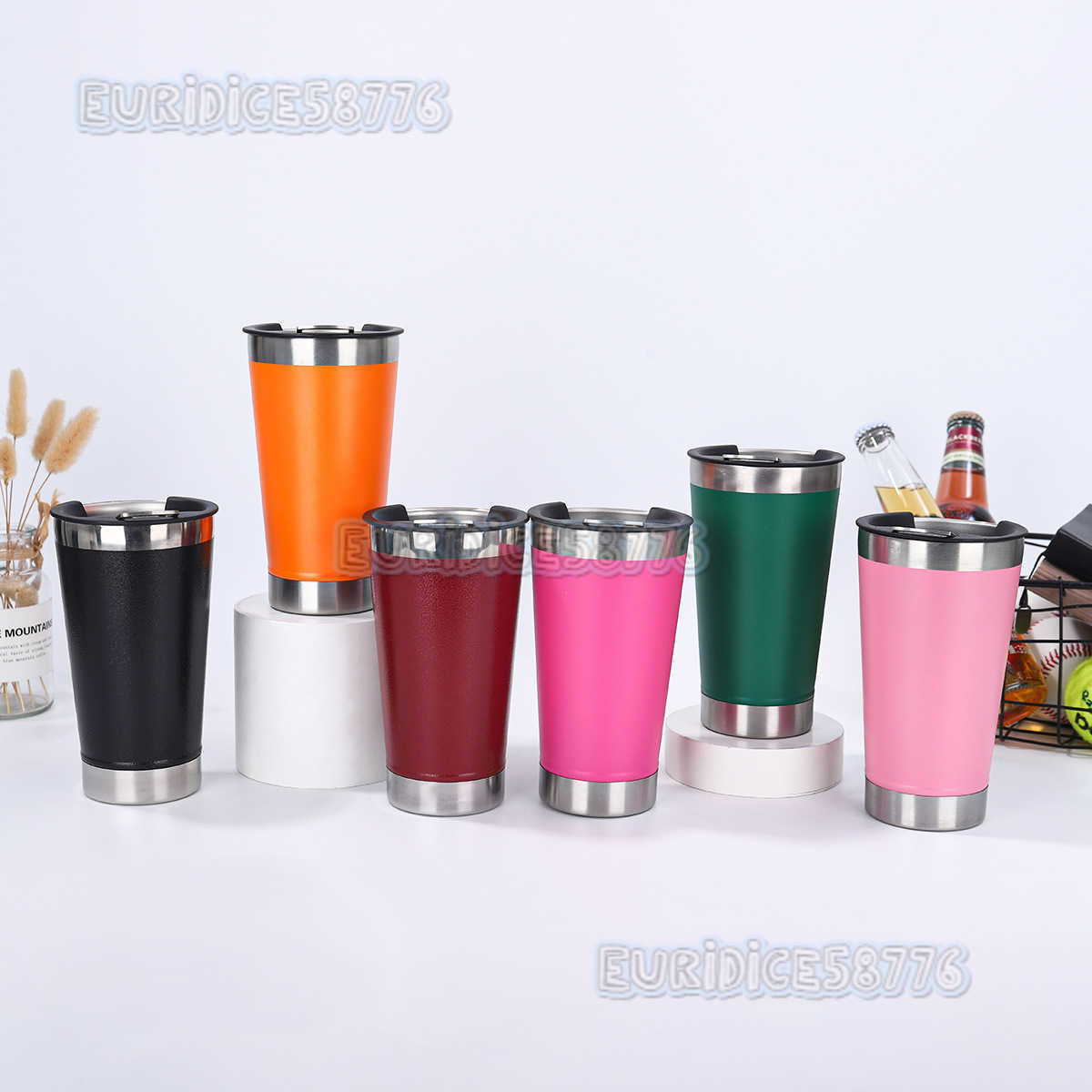 20oz Doublelayer Insulated Beer Cup 304 Stainless Steel Insulated Cup Simple Car Coffee Cup H250911
