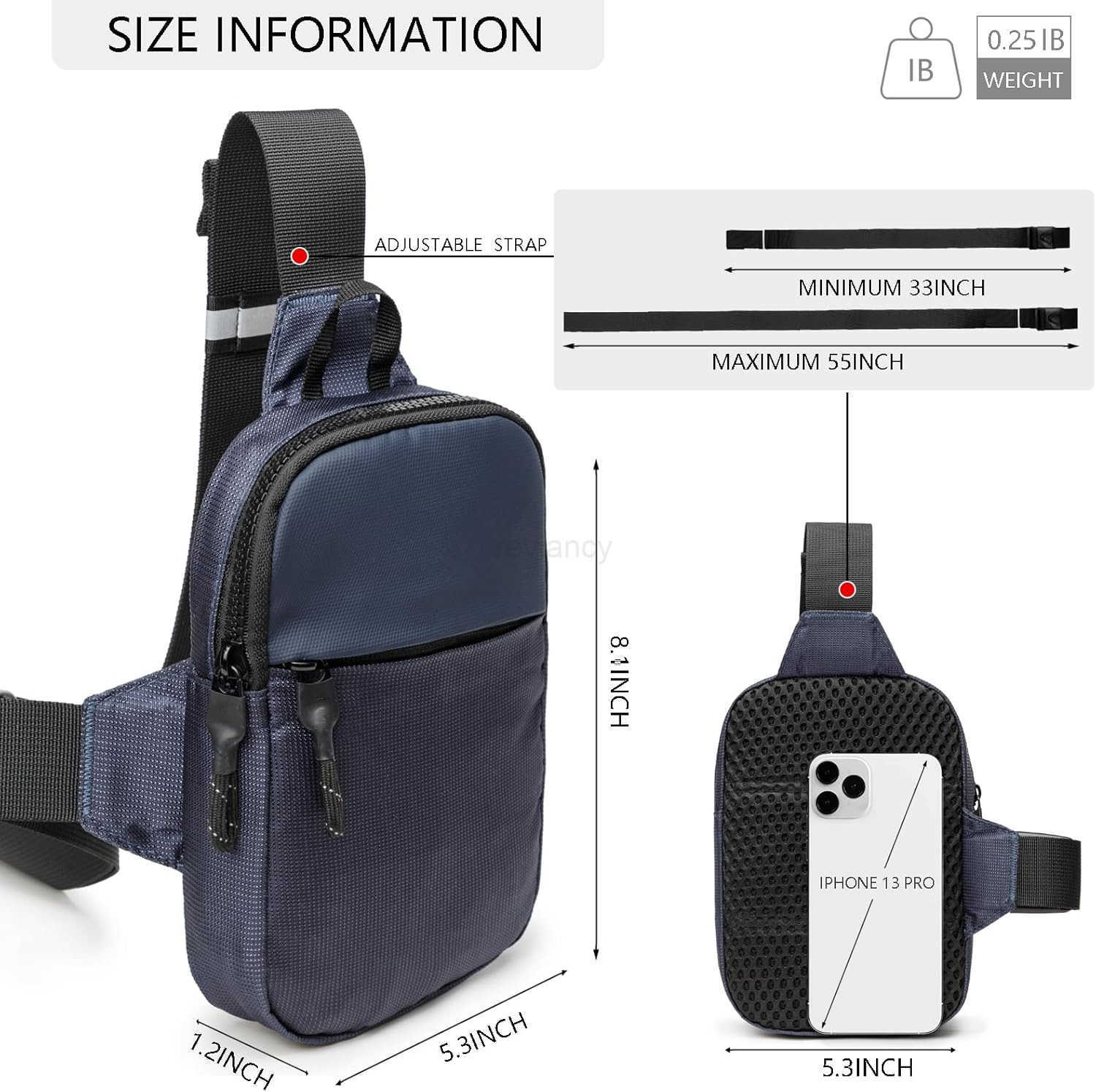 Mini Sling Bag for Men Women Waterproof Utility Crossbody Backpack Chest Bag for Hiking Travel Sports RunningW250911