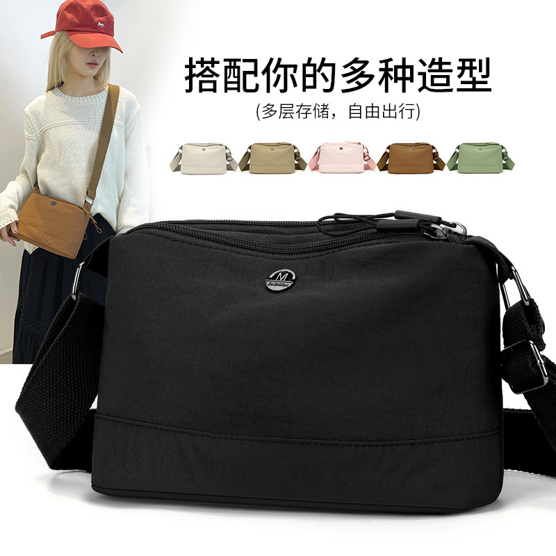 Luxury Bag Small Square Bag For Free Shipping Designer Bag Women Solid Color Lightweight Versatile Commuter Shoulder Bag Multi Layer Storage Student C