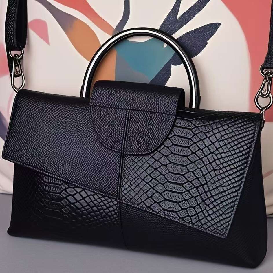 Genuine Leather Women's Clutch New Large Capacity Party Handbag Crocodile Pattern Fashionable Elegant Crossbody Bag for Women