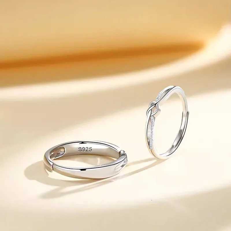 Simple Design Couple Ring 925 Sterling Silver Couples Promise to Each Other Really Silver Lover Wedding Engagement High Jewelry W250911
