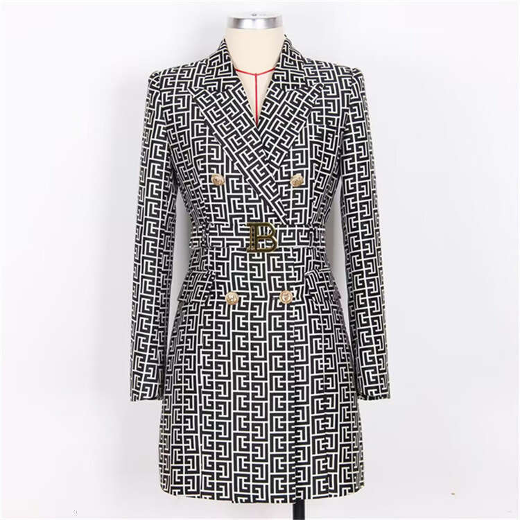 2025 New Spring Women Design Sense Long Sleeve Belted Suit Dress Office Lady Elegant Long Coat High-end Temperament Short Dress