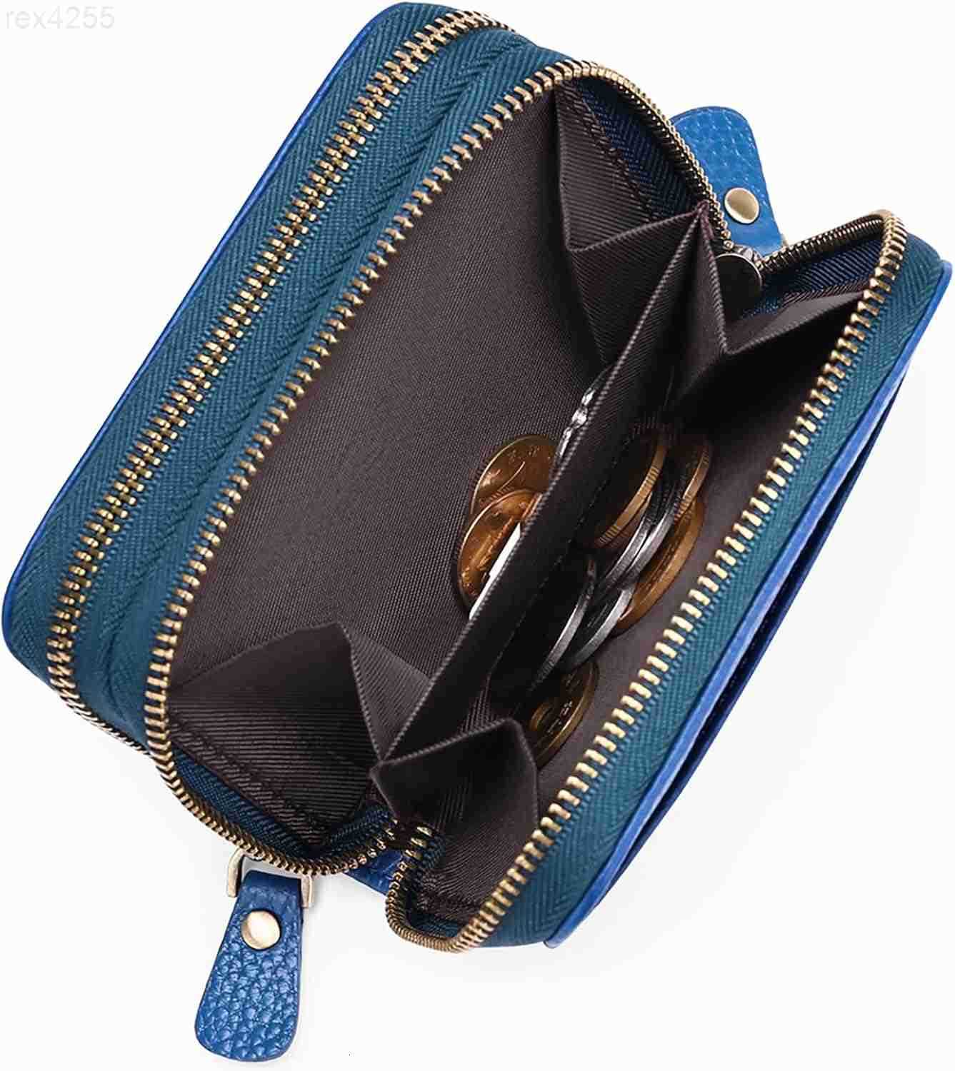 Small Genuine Leather Wallet for Women RFID Blocking Credit Card Holder WalletW250911