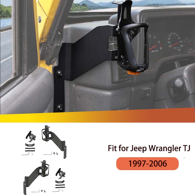 Car Water Cup And Phone Stand On The Center Console For Jeep Wrangler TJ 1997-2006 Interior Decoration Accessories