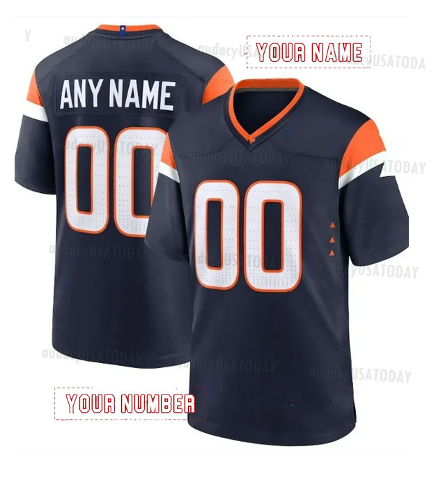 Personalized Custom Football Jersey Nix Surtain II Elway Women Youth Any Name Number Embroidered Letter Number Design Polyester Retro Classic Sportswe